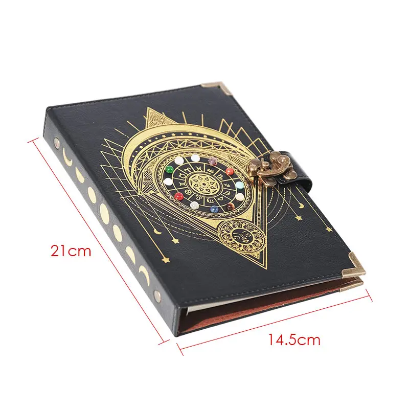 Crystal Infused Leather Colorful Plush Left Handed Notebook Zodiac Diary Office Supplies Travel Journal