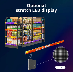 Supermercado Aeropuerto Señalización digital Ultrafino Alto brillo LCD Estante Borde Publicidad Barra elástica Pantalla Centros comerciales - Product Image 3