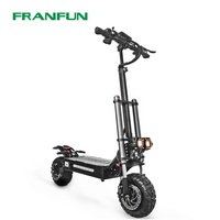 FRANFUN Trottinette Électrique Tout-Terrain 11'' 2800W Double Moteur 85KM/H Super Rapide 2 Roues Pneus Larges