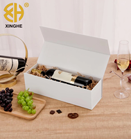 Boîte cadeau artisanale sur mesure, boîte à vin en forme de coquille, emballage de luxe, boîte cadeau noire, emballage cadeau pour l'envoi postal