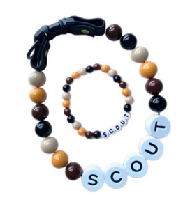 Acryl-Buchstaben-Halsband mit elastischem Kordelzug und bunten Perlen – Namenskette für Hunde – Farbiges Perlen-Halsband für Hunde und Katzen mit ID-Anhänger - Product Image 2