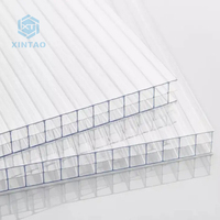 XINTAO Plaques en polycarbonate alvéolaire PC colorées à double paroi de 4 mm, personnalisables, en promotion pour puits de lumière