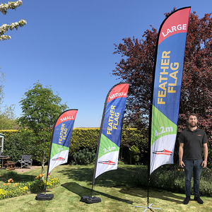 High Quality Polyester Print Feather Flags Custom Logo Tear Drop Flag Teardrop Outdoor Advertising Beach Flag <b>Banner</b> - Product Image 4