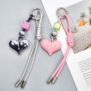 Porte-clés en corde tressée à la main en forme de cœur, pendentif de voiture, accessoire de sac, cadeau créatif pour les meilleurs <span class=keywords><strong>amis</strong></span> - Product Image 1