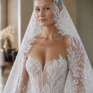 Abiti da <span class=keywords><strong>Sposa</strong></span> di Lusso Stile Ball Gown con Corsetto, Vestiti da <span class=keywords><strong>Sposa</strong></span> in Pizzo a Maniche Lunghe, Taglie Forti per Spose, Vendita all'Ingrosso - Product Image 5