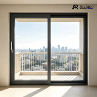 Pintu Lipat Aluminium Villa Modern Grosir Bersertifikasi NFRC dengan Kaca Tempered Double Low-E untuk Penggunaan Hunian & Luar Ruangan
