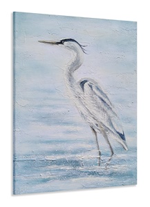 Peinture sur toile personnalisée faite à la main pour décoration de salon Art mural animaux Héron <span class=keywords><strong>cendré</strong></span> photos d'hôtel peintes à la main vente en gros - Product Image 6