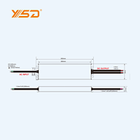 Alimentations LED à tension constante YSD haute efficacité PFC IP67 étanches ultra-minces de bonne qualité 24V 300W 12,5A