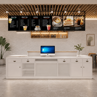 Bureau de réception moderne en bois, écologique, à hauteur réglable, design minimaliste, marque VIGOR pour hôtels, supermarchés