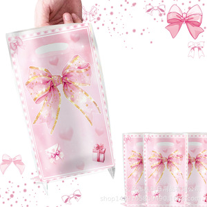 Bow Party Gift Bag Plastic Candy Gift Tote Birthday Decor <b>Princess</b> Theme 2-4 Years Kids Party Favors - Product Image 3