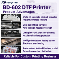 Printer DTF 302B 2*i3200A1 420mm Ukuran A2 12sqm/jam CMYKW All in One untuk Produksi Massal Kaos dan Hoodie