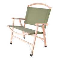 Chaises de camping robustes pliantes en bois, fauteuils pliants à motif bois, chaises basses de camping pliantes