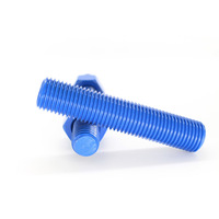 PTFE Fluorocarbone Xylan Enduit ASTM A193 Vis à tête hexagonale Boulons et écrous B7 B16 Longueur 20mm pour tiges filetées