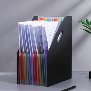 Scatola Portaoggetti per Cancelleria, Cartella Espandibile Verticale A4 da Scrivania, Organizzatore Arcobaleno - Product Image 5