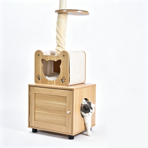 <span class=keywords><strong>Arbre</strong></span> à <span class=keywords><strong>chat</strong></span> réglable du sol au plafond, multifonctionnel, avec poteaux à gratter en sisal pour chats d'intérieur - Product Image 5