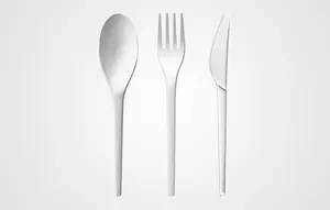 Individually Package Pla Knife And Fork Spoon Sets CPLA PLA Biodegradable Cutlery Disposable Full Compostable Cutlery Pla