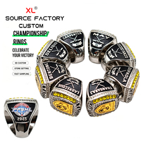 Bague de championnat de ligue de hockey sur glace personnalisée, bague de champion de tournoi de hockey sur glace pour jeunes, nom, numéro et logo personnalisés, articles sportifs