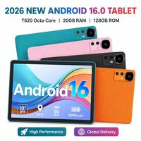 Tablette PC portable Android 16.0 de 10 pouces, 20 Go 128 Go, 5G Wifi Octa Core avec stylet et clavier, idéale pour l'éducation