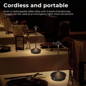 Lampe de table LED sans fil rechargeable à intensité variable style nordique pour hôtel et restaurant, vente en gros, décoration intérieure - Product Image 3