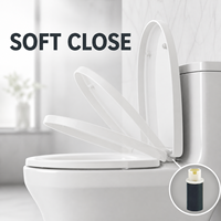 Siège de toilette moderne Uniwise en gros avec amortisseur à fermeture douce WW20PF, réglable à 115 degrés, pour remplacement de quincaillerie de salle de bain