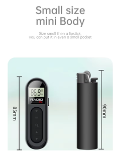 OEM Precio Sorpresa Vender Mini Dab-Fm Radio de baja potencia usando Lcd Pantalla de matriz de puntos Radio FM digital portátil - Product Image 5