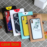 Boîte personnalisée en papier pour accessoires de téléphone portable Smartphone Protecteur d'écran bon marché Boîte d'emballage en papier kraft brun avec fenêtre transparente