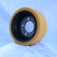 Roue industrielle robuste en PU avec moyeu en acier, pneu en polyuréthane non marquant avec logo personnalisé pour chariot élévateur à palettes, chariot élévateur à fourches, AGV