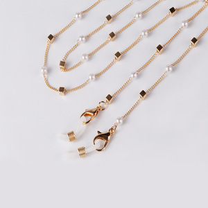 Collier porte-masque en chaîne pour lunettes de lecture, accessoire de protection solaire, avec lanière de perles, pour le <span class=keywords><strong>cou</strong></span>, nouvelle collection 2021 - Product Image 5
