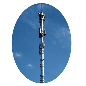 Ăng ten truyền thông 30m mạ kẽm 4G tháp ăng ten cực truyền thông monopole với khung gắn - Product Image 5