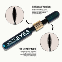 Mascara double effet 2 en 1, base et mascara, pour cils denses, recourbés, allongés, waterproof, anti-bavures, longue tenue, maquillage pour cils