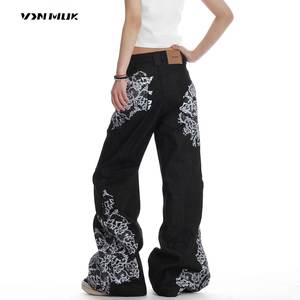 Bolso de nicho holgado con estampado floral de tendencia nacional original vintage transfronterizo, estilo urbano, primavera, cierre de cremallera y entrepierna baja. - Product Image 6