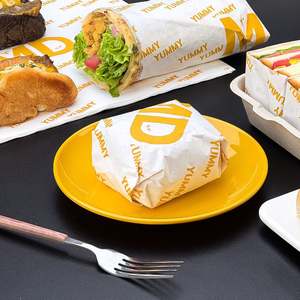 Custom Printed Food Grade Biodegradable Recyclable PE Coated Single-Sided Greaseproof Sandwich Burger Wrapping <b>Paper</b> - Product Image 4