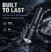 Lampe torche tactique rechargeable par USB, super lumineuse, en alliage d'aluminium, LED haute puissance, étanche IP64, faisceau de 400-500 m