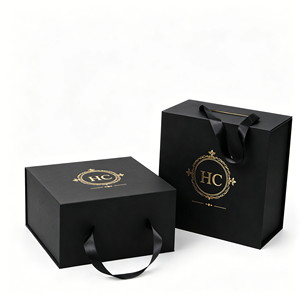 Matte Black Foldable <b>Magnetic</b> <b>Gift</b> <b>Box</b> for Handbag Packaging Custom Printed Rigid Paper Luxury Packaging <b>Box</b> - Product Image 2