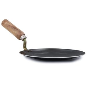 Plancha de hierro premium de alta resistencia con mango de madera para preparar roti, dosa, chapati y uso diario en la cocina. - Product Image 3