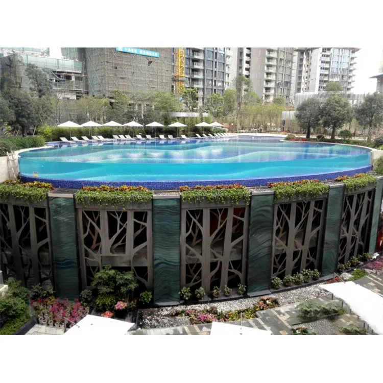 Yuvarlak akrilik yüzme havuzu projesi özel havuz ticari havuzlar