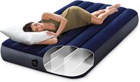 Fibre Tech Twin Size 10in Hauteur de lit 300lb Capacité de poids Dura-Beam Matelas gonflable en PVC pliable Camping Maison