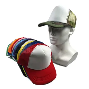 OEM 호주 여름 인기 핫 세일 하이 퀄리티 다채로운 100% 폴리 에스테르 폼 야구 모자 사용자 정의 로고 카모 녹색 트럭 운전사 모자