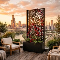 Support de pot de fleurs en métal autoportant, support de plantes en fer pour jardin vertical, pot décoratif d'intérieur ou d'extérieur
