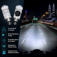 Phare avant de moto à mini-projecteur LED H4 avec ballast intégré, faisceau haute concentration super lumineux 12000lm, pour commande en gros