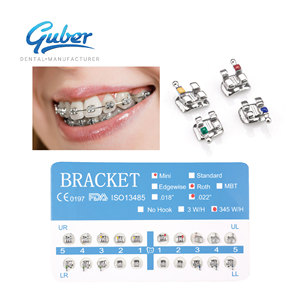 Cuidado Bucal, Ortodoncia, Base de Malla Adhesiva, Soportes Verticales de Acero Inoxidable, Brackets Roth Slide Edgewise, Certificación CE - Product Image 1