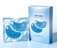 Masque pour les yeux en feuille de collagène hydrolysé anti-âge avec logo personnalisé, peptide de cuivre bleu GHK-Cu, pour les cernes sous les yeux