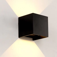 Lampes murales LED 7W, blanc froid, blanc chaud, étanches, pour l'extérieur et l'intérieur, style nordique moderne, carrées, pour couloirs et jardins intérieurs