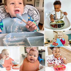Fabricants 100% Ensemble cadeau de bols d'alimentation pour bébé de qualité alimentaire Produits en silicone pour bébé Ensemble d'alimentation pour bébé en silicone sans Bpa - Product Image 6