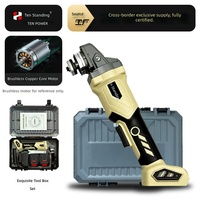 Meuleuse d'angle industrielle sans balais pour le commerce extérieur, coupeuse robuste, batterie lithium 4.0/6.0Ah, 9000 tr/min, directe