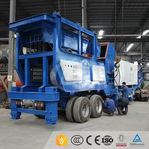 Big Granite Stone Mobile Impact Crusher Station