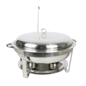 Stainless Steel Buffet Food Warmer for Restaurant and Hotel Kitchen Equipment Circular Chafing <strong>Dish</strong> - Product Image 1