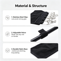 Cintre portable pour chapeaux et vêtements avec 10 pinces en nylon en forme de U, organisateur suspendu multi-usages écologique pour placard, poussette, voyage