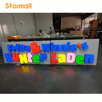 Enseigne en lettres 3D LED en acier inoxydable personnalisée Cornall pour les magasins - Publicité extérieure avec éclairage frontal