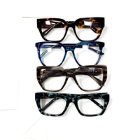 Monture de lunettes carrée épaisse vintage en acétate de qualité supérieure, protection oculaire anti-lumière bleue, pour hommes et femmes